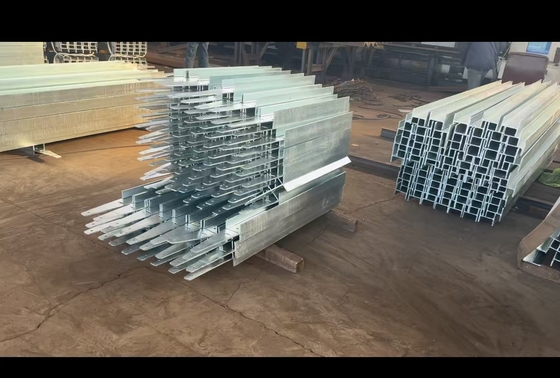 900-12000mm Superficie de acero galvanizado I pared de retención de vigas