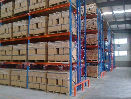 Protección contra la corrosión Sistema de estanterías de paletas dobles para soluciones de almacenamiento de carga pesada
